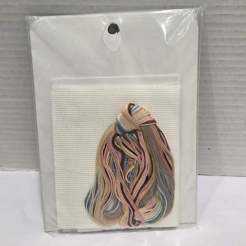 Jiffy Counted Cross Stitch Bear In Booties Birth Record Kit 16600 Sealed